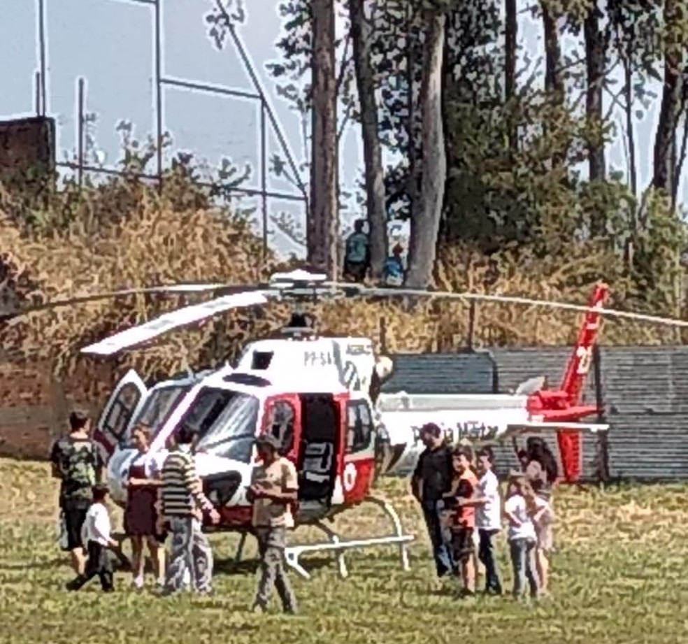 Helicóptero Águia da PM foi acionado para atender ocorrência em Cerquilho (SP) — Foto: Arquivo Pessoal