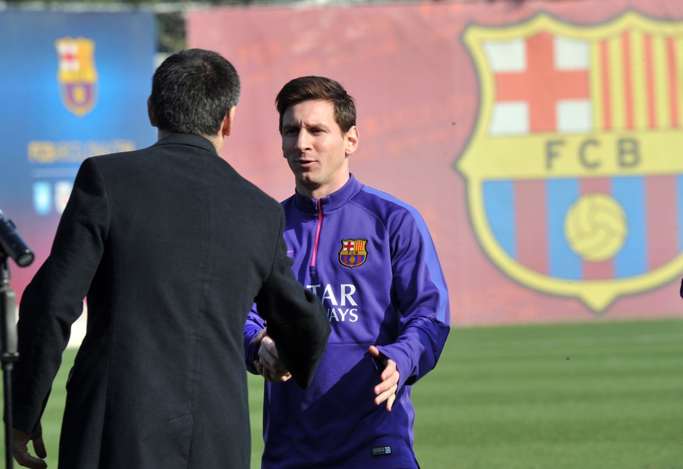 Messi Josep Maria Bartomeu Barcelona — Foto: Getty Images