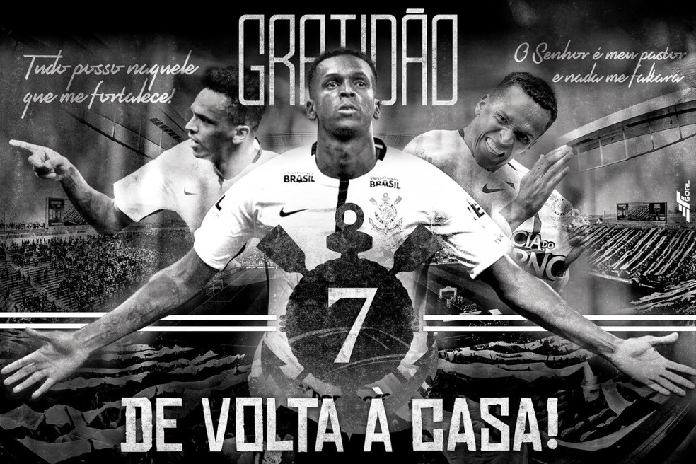 Imagem publicada por Jô para celebrar o acordo com o Corinthians — Foto: Reprodução