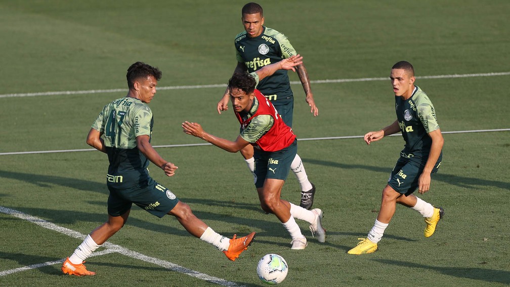 Treino do Palmeiras desta segunda-feira, na Academia — Foto: Cesar Greco / Ag. Palmeiras