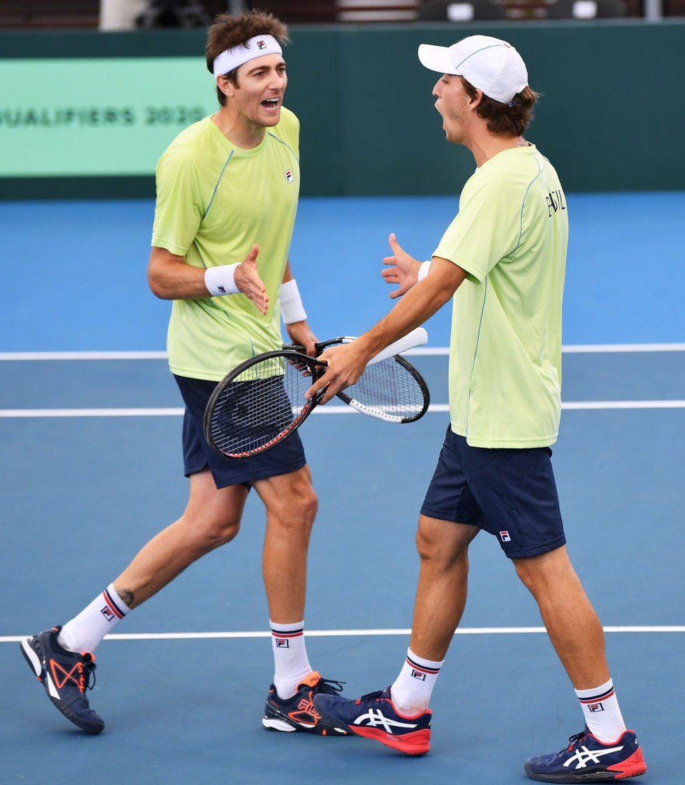 Marcelo Demoliner e Felipe Meligeni Copa Davis Brasil x Austrália — Foto: Getty