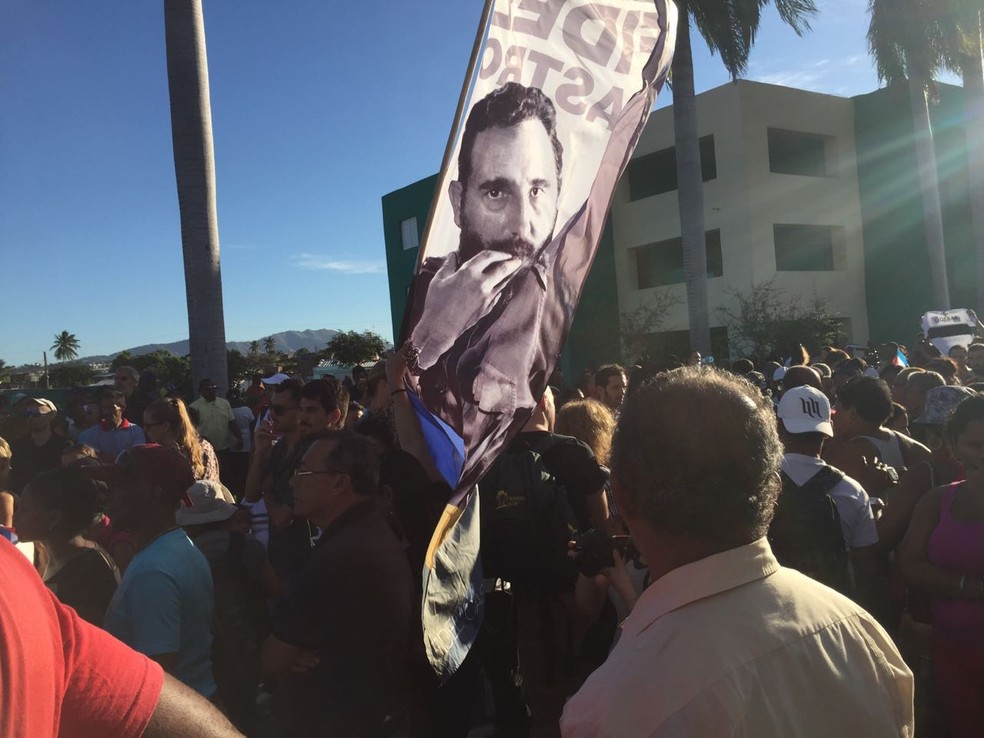 Fidel Castro recebeu homenagens ao longo da semana dos cubanos; neste domingo, foi a vez dos moradores de Santiago de Cuba (Foto: Letícia Macedo/G1)