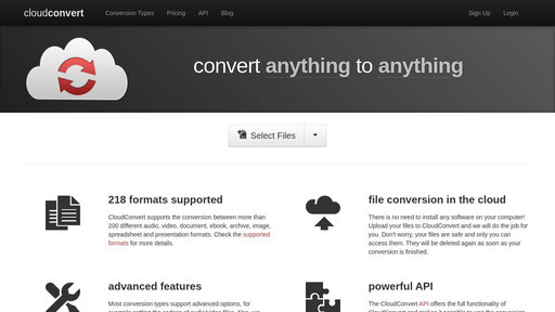 cloudconvert.com screenshot