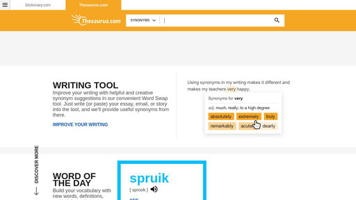 thesaurus.com screenshot