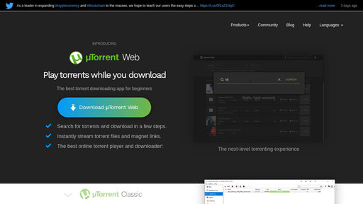 utorrent.com screenshot