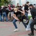 Protesters vs law enforcement officers in Minsk, Belarus