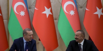 Turkish President Tayyip Erdogan and president of Azerbaijan