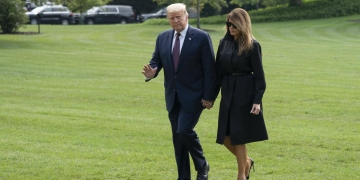 US President Donald Trump and his wife Melania