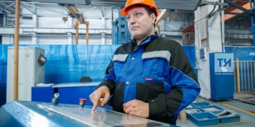 Microfiber plant in Niahnekamsk, Russia.