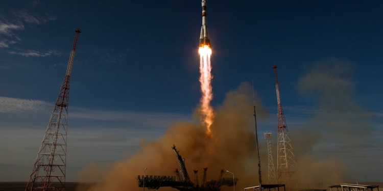 The Soyuz-2.1a launch vehicle launched the Gagarin (Soyuz MS-18)