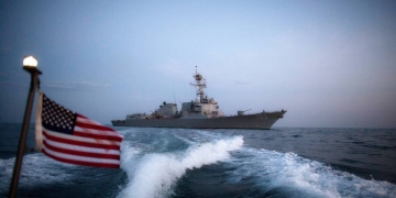 The U.S. Navy guided-missile destroyer USS Truxtun is seen in the Black Sea