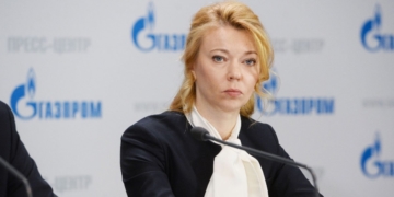Elena Burmistrova, deputy chairman of the board of Gazprom and head of Gazprom Export