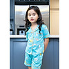 Bộ mặc nhà pijama bé gái màu xanh họa tiết hình thú - ảnh sản phẩm 1