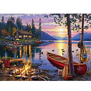Tranh ghép hình 1000 mảnh giấy Sunset by the lake 50x75cm