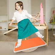 Ván gỗ rèn luyện thăng bằng, ván bập bênh vận động Montessori cho bé