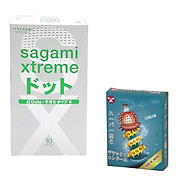 Bao cao su Sagami gai + bao gai lớn hộp 2 cái