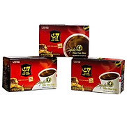 COMBO 3 HỘP Cà phê G7 hòa tan đen Trung Nguyên Không Đường Sữa - Hộp 15