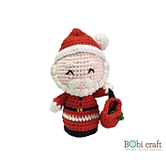 Thú bông len Bobicraft - Ông già Noel - Đồ chơi an toàn Quà tặng bé