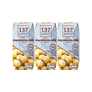 Sữa hạt Mắc Ca nguyên chất 137 DEGREES 180ml 3 hộp