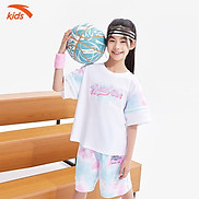 Áo phông thể thao bé gái Anta Kids dòng bóng rổ, vải cotton