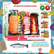 Sashimi Set Cá Hồi - Cá Trích - Sò Đỏ