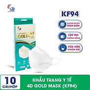 Khẩu trang y tế 4D Gold Mask KF94 - Hộp 10 cái