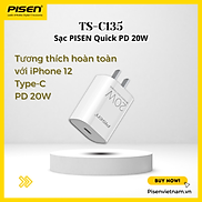 Sạc cao cấp PISEN C135 Quick PD 20W, hỗ trợ sạc nhanh 20W chuẩn QC4.0