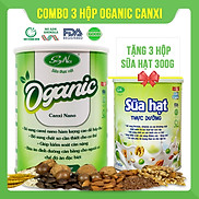 Combo 3 hộp sữa Oganic Canxi Nano Soyna 800g chính hãng tặng kèm 3 hộp sữa