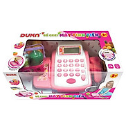 Bộ đồ chơi máy tính tiền màu hồng 6100E