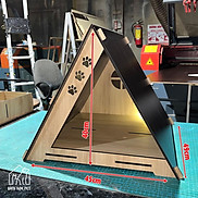 Mẫu nhà gỗ cho chó mèo thú cưng BHP6 hình tam giác kiểu gác mái lắp ghép