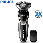 Máy cạo râu khô và ướt cao cấp Philips S5370 04 có đầu tỉa để tỉa tóc mai