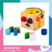 Hộp thả hình khối Winwintoys đồ chơi gỗ giáo dục học hình học đồ chơi gỗ