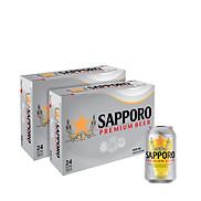 Combo 02 thùng Bia Sapporo Premium - 24 lon 330ml