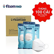 Thùng 100 Khẩu Trang KF94 EcomMed 10 Bịch - Đạt Chuẩn FDA Hoa Kỳ