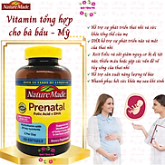 Vitamin cho bà bầu Prenatal Folic Acid+ DHA Nature Made giúp mẹ khỏe