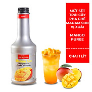 Mứt trái cây pha chế Madamsun vị Xoài Mango Puree Mix chai 1L - Hàng nhập