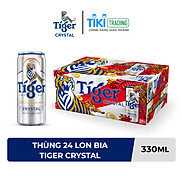 Thùng 24 lon Tiger Crystal lon cao mới 330ml lon