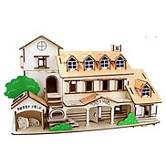 Đồ chơi lắp ráp gỗ 3D Mô hình Nhà gỗ Yili Holiday Villa Laser LC-GP269