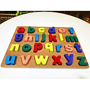 Bảng nhận dạng chữ Tiếng Anh chữ thường gỗ nổi đồ chơi giáo dục sớm cho bé