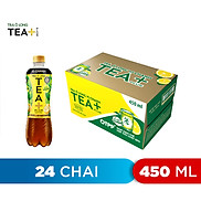Thùng 24 Chai Trà Ô long Vị Chanh Tea+ 450ml Chai