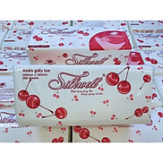 Thùng 36 gói Khăn giấy rút silkwell 280 tờ Cherry đỏ