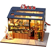 Mô hình nhà búp bê lắp ghép bằng gỗ Mẫu Sushi Shop tặng kèm dụng cụ lắp