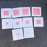 Giáo cụ Montessori - Bộ 10 thẻ tháp hồng loại nhỏ