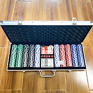 Vali Phỉnh Chip Poker Cao Cấp Hộp Nhôm 500 Chip Không Số Loại Tiêu Chuẩn