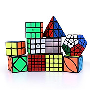 Bộ Sưu Tập Khối Rubik 2x2 3x3 4x4 5x5 Tam Giác Biến thể Viền đen cao cấp