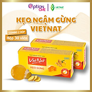 COMBO 2 HỘP Kẹo ngậm hỗ trợ tiêu hóa, giảm cảm cúm gừng Vietnat 30 viên