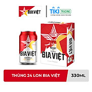 Thùng 24 Lon Bia Việt 330Ml Lon