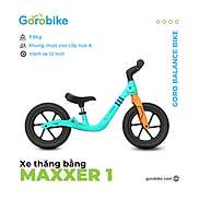Xe Đạp Trẻ Em Thăng Bằng Goro Balance Bikes Maxxer 1 - Bánh 12 inch 2-3