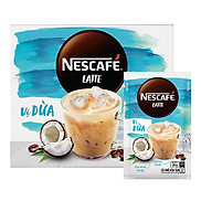Cà phê hòa tan NESCAFÉ Latte VỊ DỪA hộp 10 gói x 20g