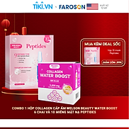 Combo 1 hộp collagen cấp ẩm Welson Beauty Water Boost 6 chai và 10 miếng